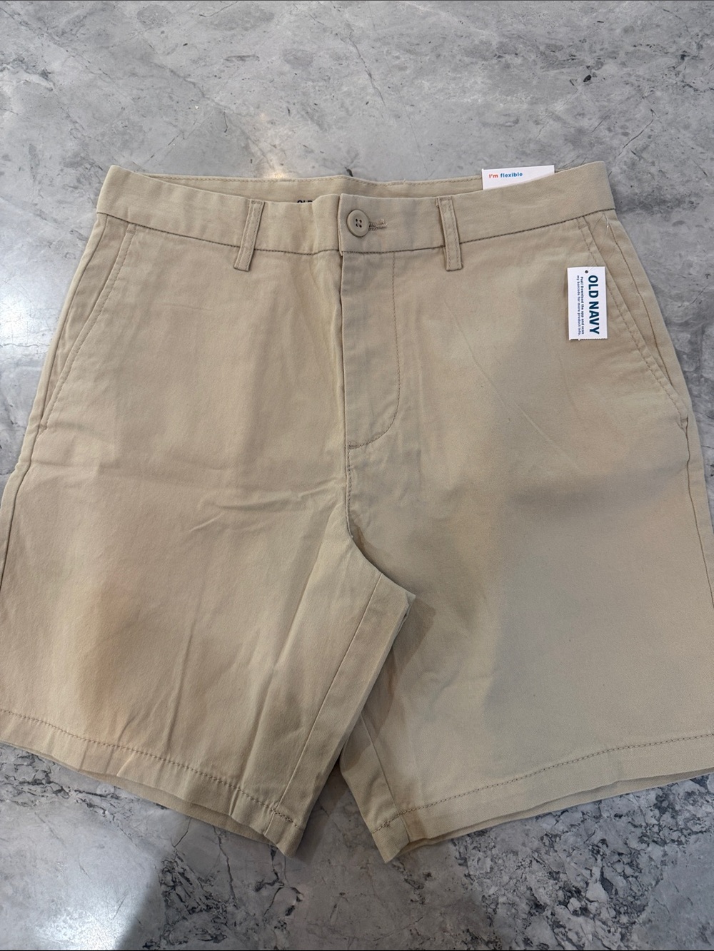Old Navy Men’s Beige Flat Front Shorts
